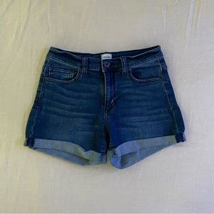 Sneak Peek cuffed jean shorts in a size 3/W26